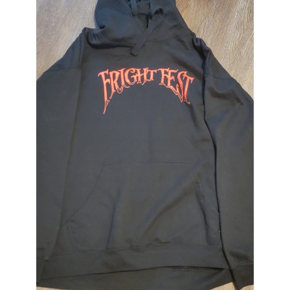 Six Flags Fright‎ Fest Graphic Hoodie Halloween Theme Park 2XL - Picture 1 of 4